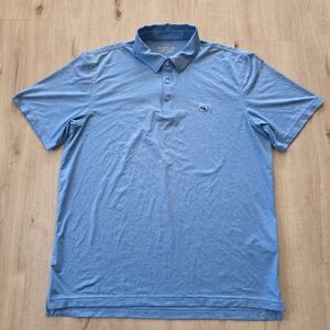 Vineyard Vines Men's Destin Stripe Sankaty Polo Shirt Size L Blue